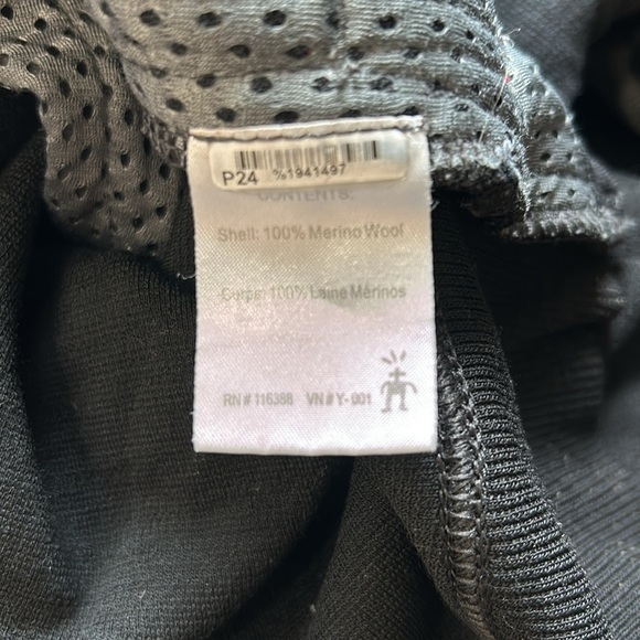 Smartwool Men’s Full Zip Merino Wool Jacket Black Pockets Thumb Holes Sz L Flaw - Picture 10 of 12